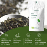 Té verde orgánico con jazmín 100 g (50 tazas) | Té de jazmín de China a granel, calidad ecológica REPLANTEA