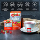 Ahmad Tea - Fresa silvestre - Té de frutas y hierbas descafeinado - Fresa - Sabor a bolsitas de té envueltas individualmente selladas con 2 g de té por porción - 20 bolsitas de té con bandas