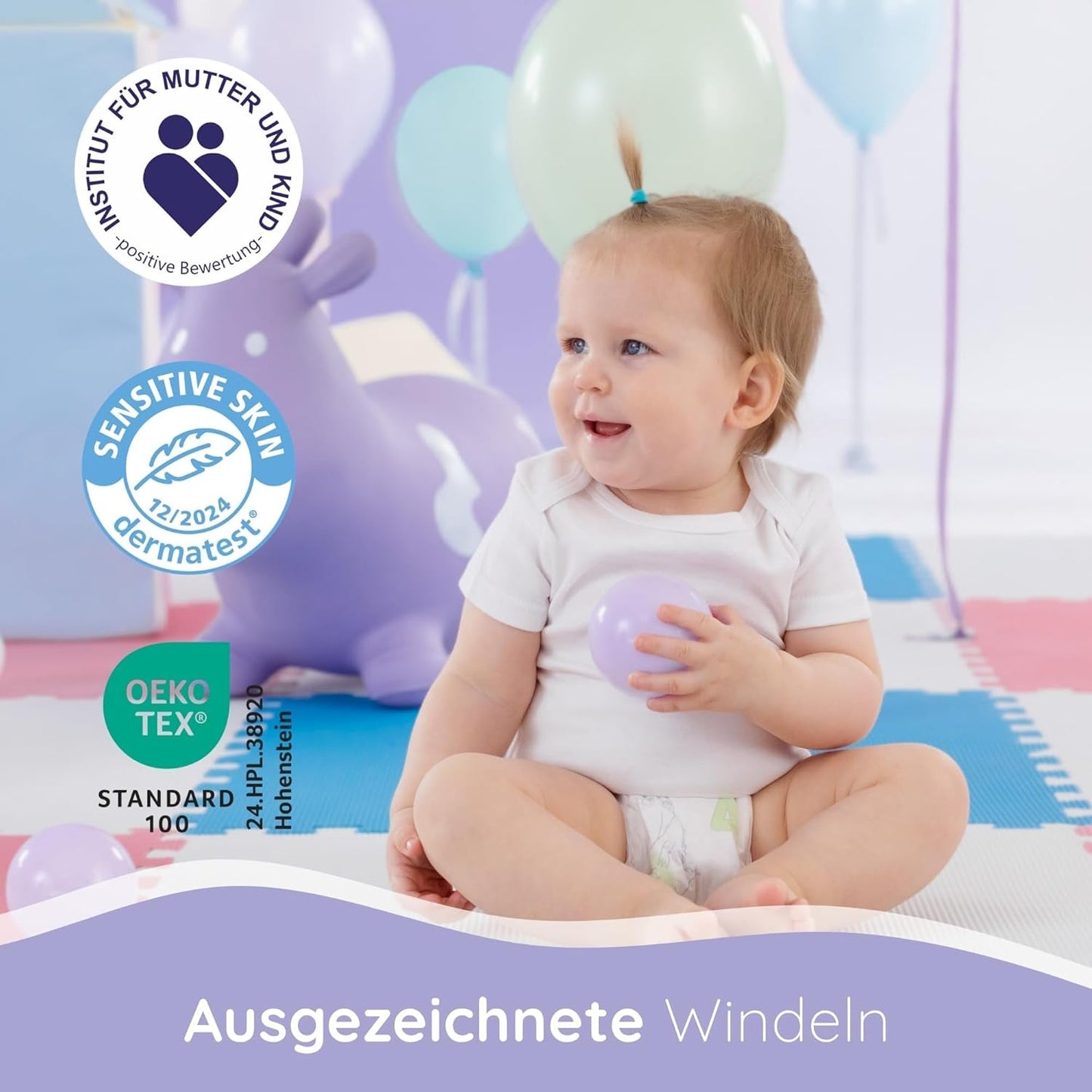 Pañales Bella Baby Happy Premium, Talla 6, Junior Extra, 15+ kg, 96 piezas, Sello DERMATEST y OEKO-TEX, Pañales Desechables para Bebé