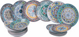 Vajilla de porcelana de 18 piezas, 6 juegos de platos diferentes, Andalucía