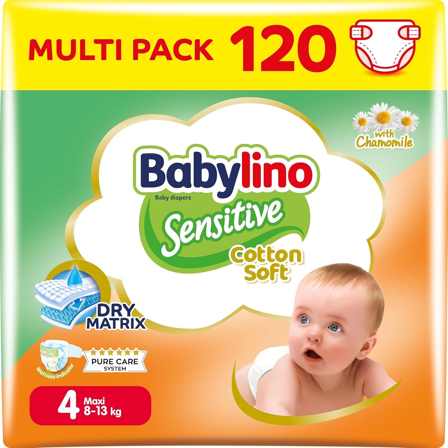 Pañales para bebé Sensitive talla 4, Maxi (8-13 kg), 20 piezas
