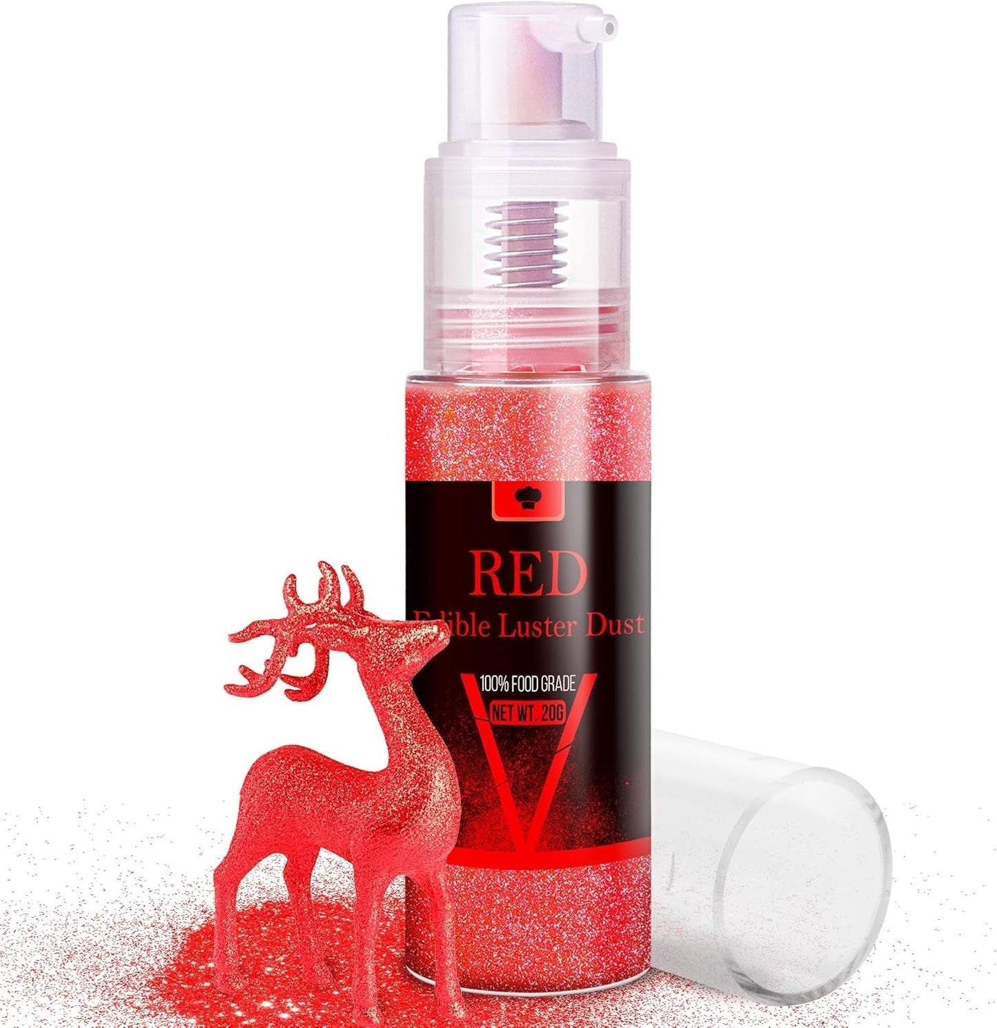 Set de espray de purpurina comestible - 20 g de polvo de purpurina iridiscente para bebidas, champán, pasteles - Colorante metálico comestible para cócteles, vino, licor, repostería, tartas