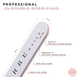 AIRRE 500 uñas de gel profesionales y 3 limas por caja - (10 tamaños) uñas postizas francesas de media luna, uso en salón y hogar, corte, limado y modelado, gel UV/LED, esmalte de uñas y arte de uñas (natural)