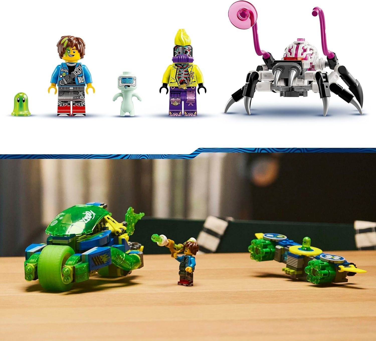 LEGO Dreamzzz Mateo con Z-Blob Action Racer, juego de fantasía 2 en 1 con vehículos, minifiguras y criaturas oníricas para niños a partir de 8 años, regalo para niños y niñas 71491 Juegos de construcción Beuche den LEGO-Store