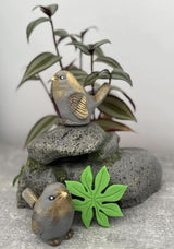 Set de 3 adornos comestibles de azúcar, Pájaros exóticos Decoraciones en pasta de azúcar Nati Shop