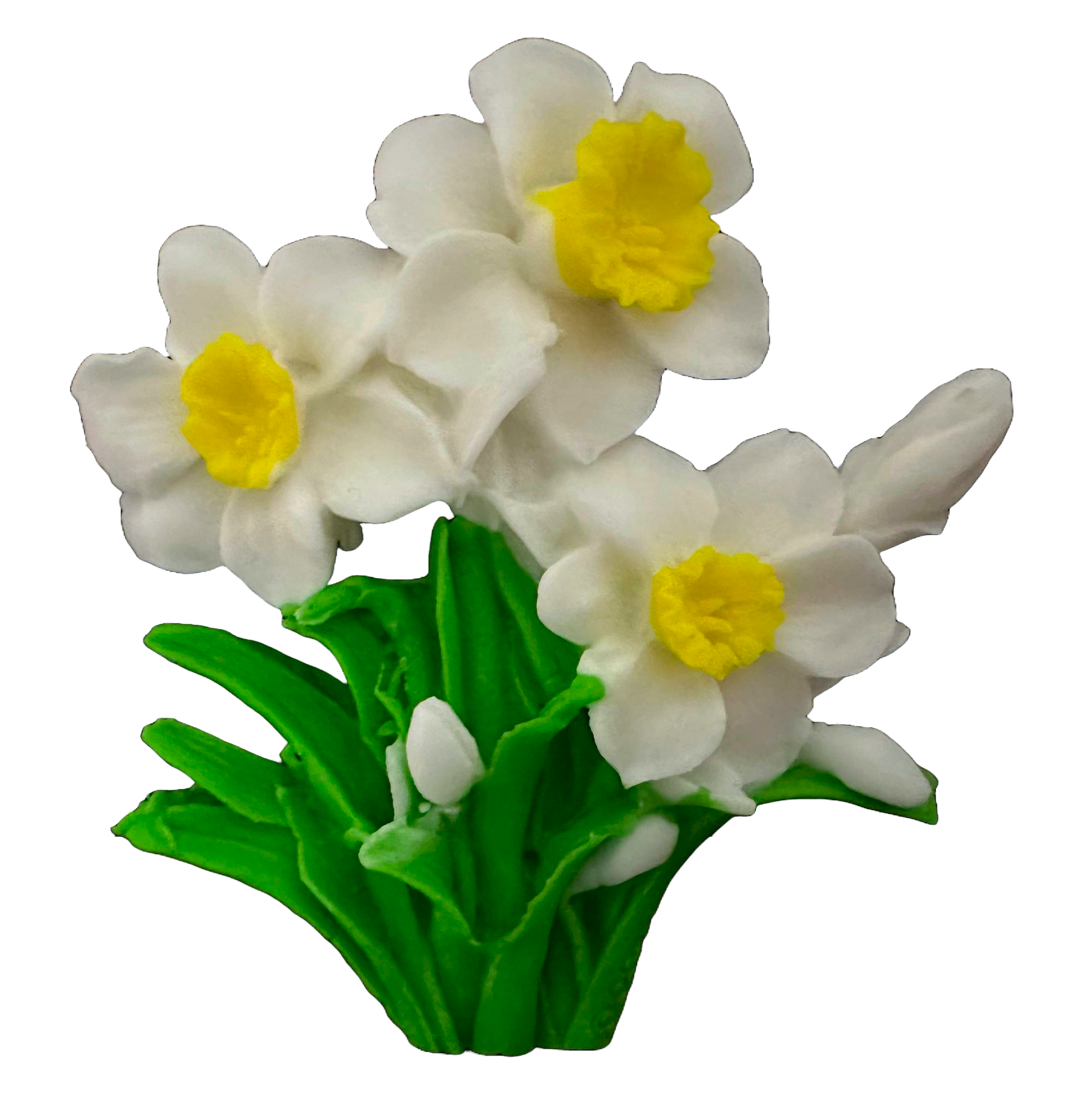 Decoración de azúcar comestible, Narcisos blancos Decoraciones de Pasta de Azúcar Nati Shop
