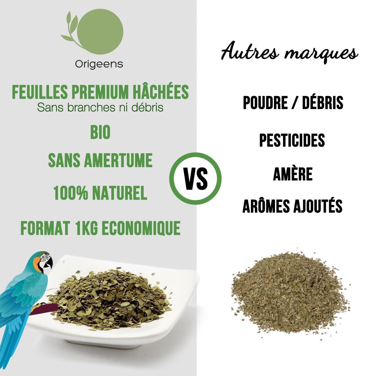 ORIGEENS TÉ YERBA MATE BIO 200G - La Original I Yerba Mate Bio sin tostar, hojas, sin tallos, polvo ni migas I Bebida energizante y desintoxicante