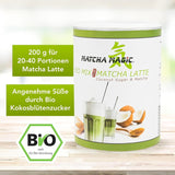 Matchamagic: matcha latte en polvo orgánico de Japón con azúcar de flor de coco para un delicioso té