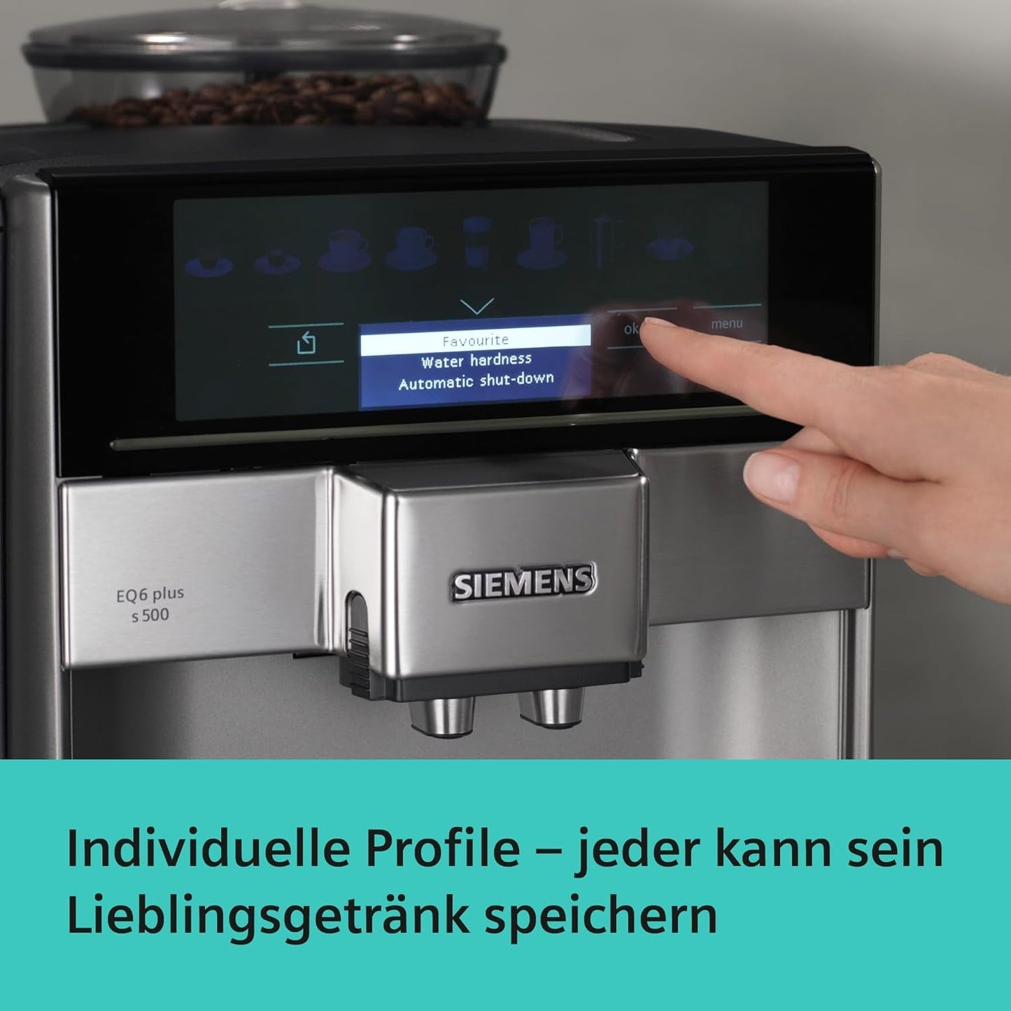 Cafetera espresso automática Siemens EQ.6 plus s300 TE653501DE, para muchas especialidades de café, espumador de leche, molinillo cerámico, doble función de café, antical, limpieza automática a vapor, 1500 W, plateada