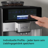 Cafetera espresso automática Siemens EQ.6 plus s300 TE653501DE, para muchas especialidades de café, espumador de leche, molinillo cerámico, doble función de café, antical, limpieza automática a vapor, 1500 W, plateada