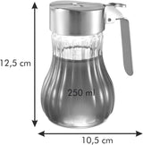 Tescoma CLASSIC Vaso para nata/miel 250 ml, acero inoxidable y cristal robusto, ideal para hogar y restauración, duradero y funcional