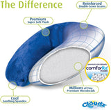 Almohada de viaje para el cuello Cloudz Microbead, gris Naty Shop Almohadas de viaje