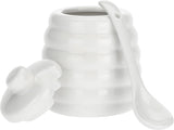 la Porcellana "Azucarero con Cuchara para el Hogar, Caja Regalo, Blanco"