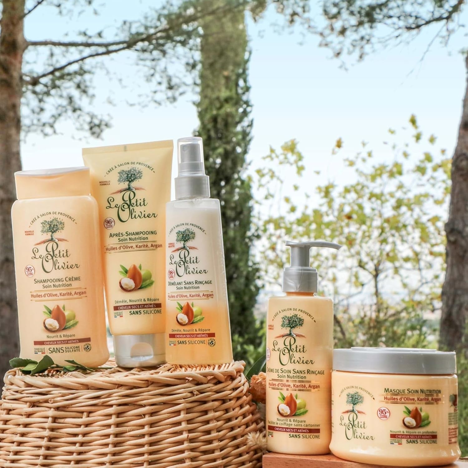 - Spray desenredante, cuidado, sin aclarado y aceites de silicona, oliva, karité y argán, desenreda, repara y nutre - cabello seco y dañado - 150 ml Productos desenredantes para el cabello Naty Shop