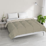 Ropa De Cama Italiana, Edredón De Invierno, Taupe/Crema, 250X200Cm Edredones y edredones Naty Shop