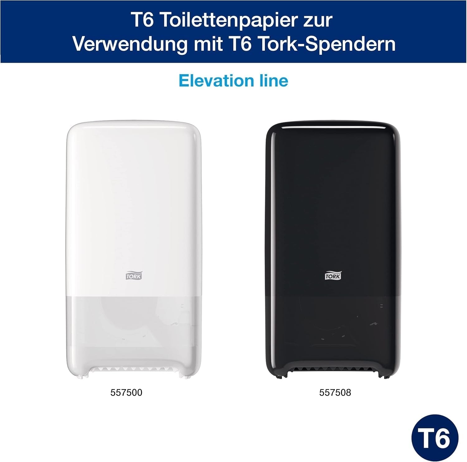 Tork 127530 Papel higiénico suave Midi de calidad avanzada para dispensador de papel higiénico Tork T6 de doble rollo/papel higiénico suave de 2 capas resistente a desgarros, paquete de 27 (27 x 100 metros)