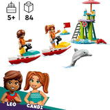 LEGO Friends Torre de observación de salvavidas con motos de agua, juguete para niños, idea de regalo para niñas y niños a partir de 5 años con 2 figuras y un delfín, juguete de moto de agua 42623 Juegos de construcción Besuche den LEGO-Store
