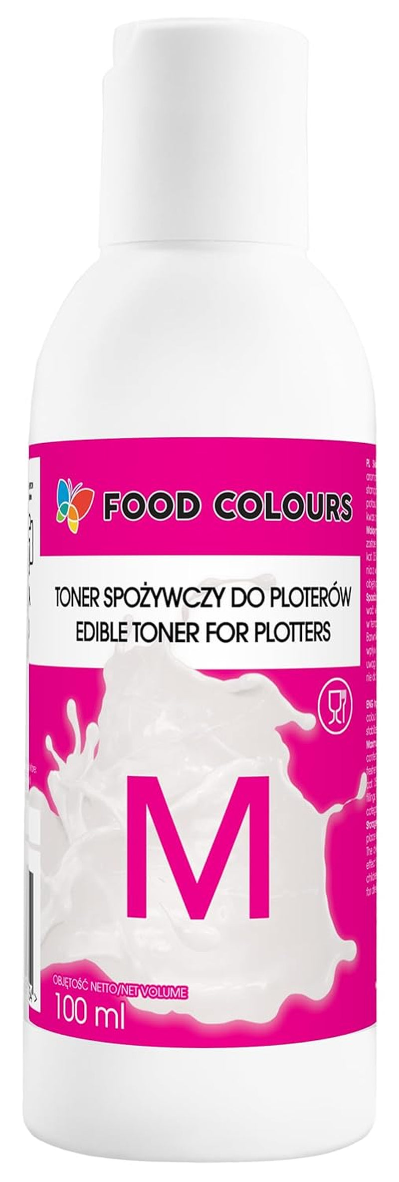 Set de colorantes alimentarios con tintas comestibles para plotters 6 x 100 ml | Cian claro | Cian | magenta claro | | Magenta | Amarillo | Negro | Impresión comestible, impresión de papel de oblea, cobertura decorativa para pasteles