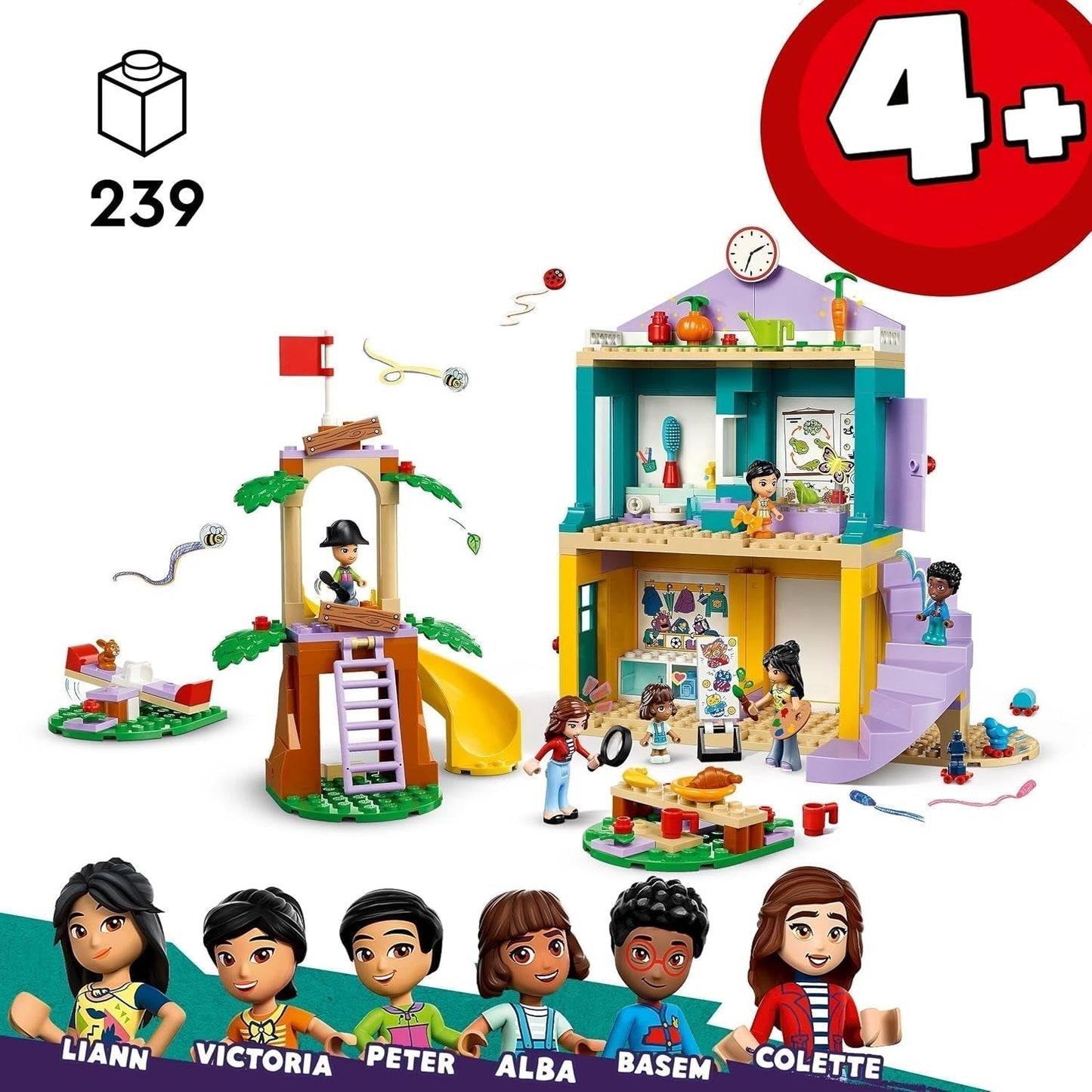 LEGO Friends Heartlake City Juego de guardería para niñas y niños de 4 años Juego de rol creativo con 2 figuras y 4 microfiguras Juguete de desarrollo social 42636 Juegos de construcción Besuche den LEGO-Store