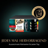 Sheba CATCARE Bolsa húmeda fresca y fina (carne) Trozos en salsa Adulto 50G Multipack Estándar
