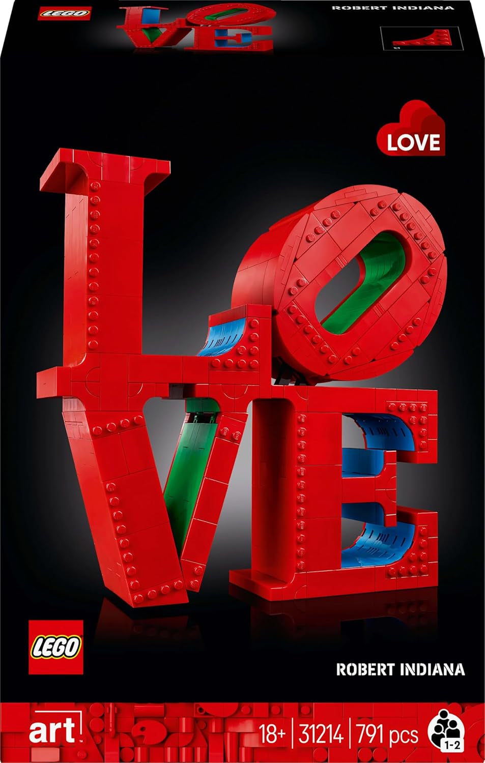 LEGO Art Love Set de construcción para adultos Decoración del hogar Regalo de San Valentín y Día de la Madre para mujeres y hombres Actividad creativa para amantes del arte y el diseño 31214 Juegos de construcción Besuche den LEGO-Store