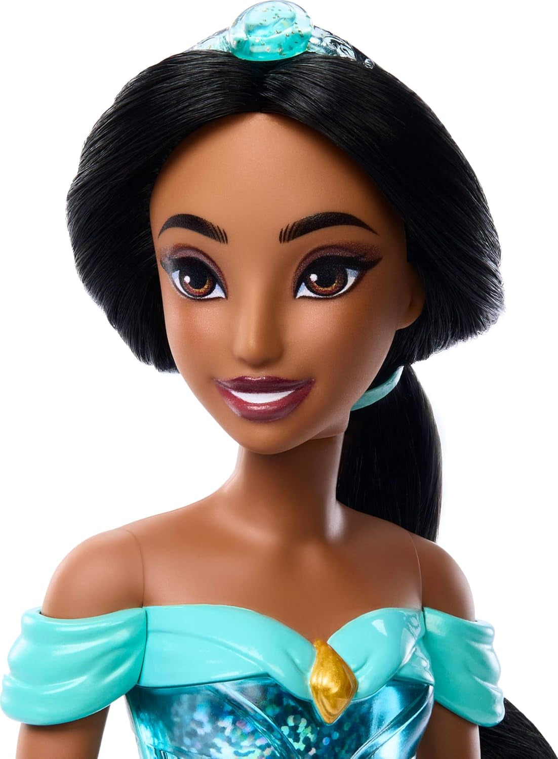 Mattel Disney Princess Toy Jasmine Muñeca articulada de moda con ropa y accesorios brillantes Regalo inspirado en la película de Disney para niños HLW12