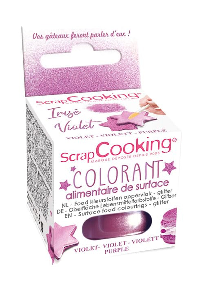 Scrapcooking - Colorante alimentario verde lima - Polvo de purpurina comestible para superficies - Para pasteles, galletas, macarrones, chocolate y dulce de azúcar - Verde lima - 4087