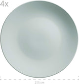 MÄSER Pastel Selection, Modernes Geschirr Set para 4 personas, 16-teiliges Kombiservice aus Keramik, Steinzeug, Türkis-Grün
