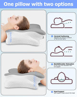 Almohada Ortopédica, Almohada de Apoyo Lateral, Almohada de Soporte para el Cuello, Almohada para el Dolor de Cuello, Almohada Viscoelástica, Almohada Ergonómica, para Soporte Lateral de Espalda y Abdomen - Almohadas Ortopédicas Cervicales en Forma de Mariposa Naty Shop