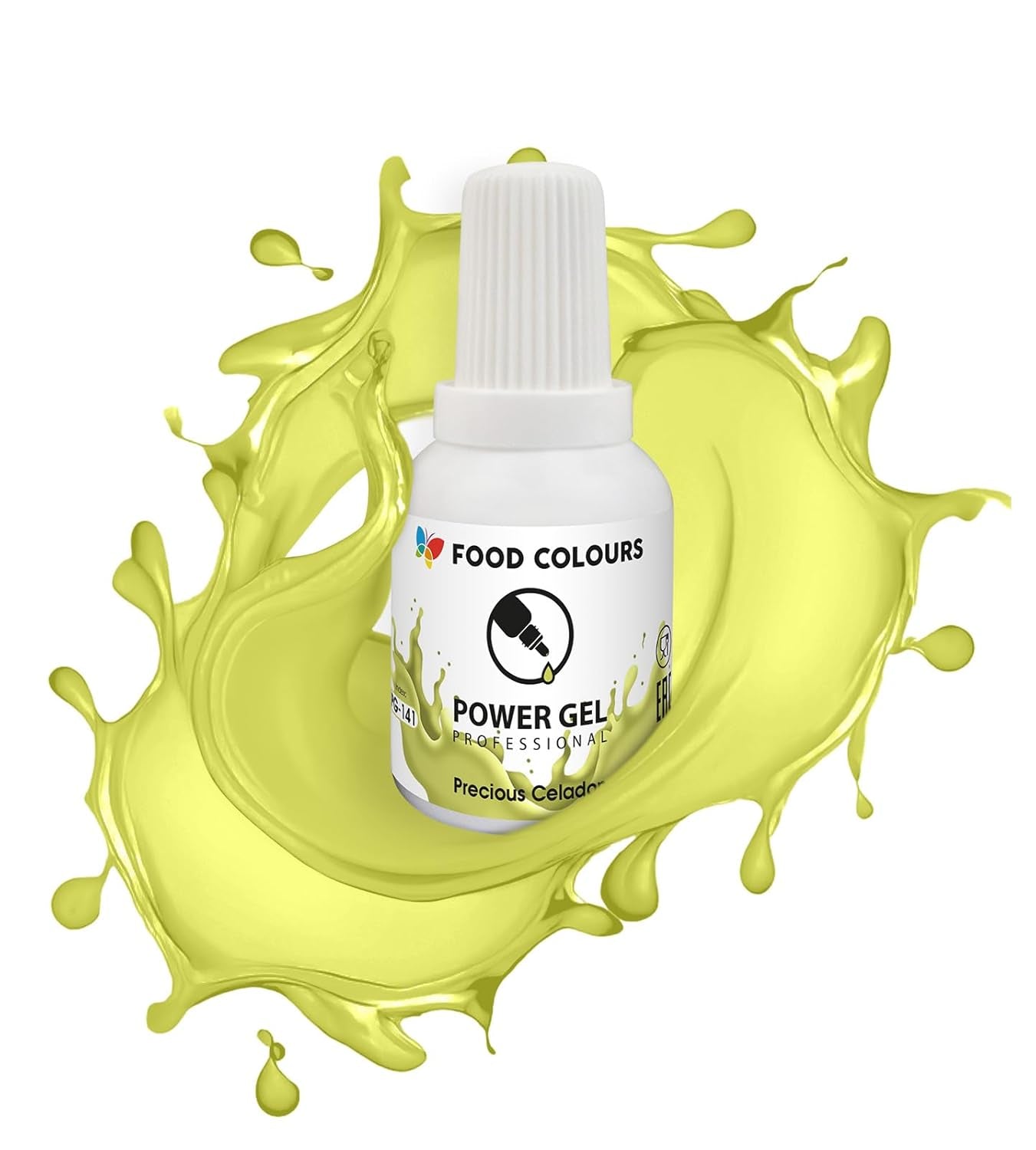 Colorante alimentario en gel, beige, color champán, 20 g. Colorante alimentario para una amplia gama de aplicaciones para decoración de tartas, tartas, natas, bizcochos, glaseado real, macarons.
