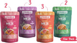 Sanabelle Freshe Mieze - Bandeja mixta | Paquete mixto de 10 x 100 g | 4 deliciosas variedades de comida para gatos para probar | Comida húmeda para gatos al vapor, como recién hecha