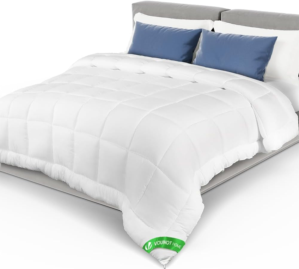 VOUNOT Edredón Nórdico 155X200Cm, Juego De 2 Edredones Invierno 4 Estaciones 500GSM, Compuesto Por 2 Edredones Anudados, Edredón Adaptable para Verano E Invierno, Edredones Estándar Oeko-Tex Naty Shop Manta Ligera De Verano 220X240Cm