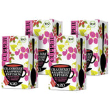 4Er Pack CUPPER Té de Frutas Orgánico "Infusión de Arándano y Frambuesa", 4X20 bolsitas de té no blancas, orgánico, comercio justo