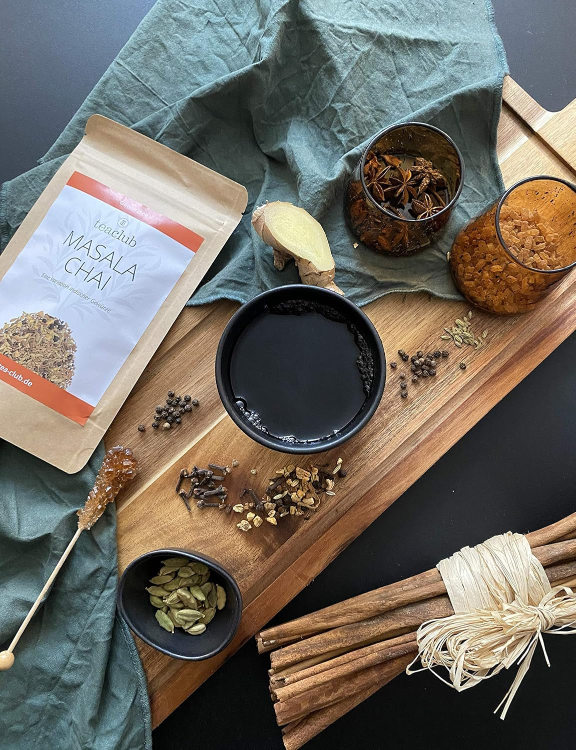 Mezcla de especias para té Masala Chai 100g, especias indias para té chai o chai latte, 100% natural, sin sabor, Teaclub Tea