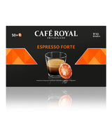 Espresso Forte 50 cápsulas para máquina Nespresso profesional - Intensidad 7/10 - UTZ-zertifiziert & Espresso Decaffeinato 50 cápsulas para máquina Nespresso profesional - Intensidad 7/10