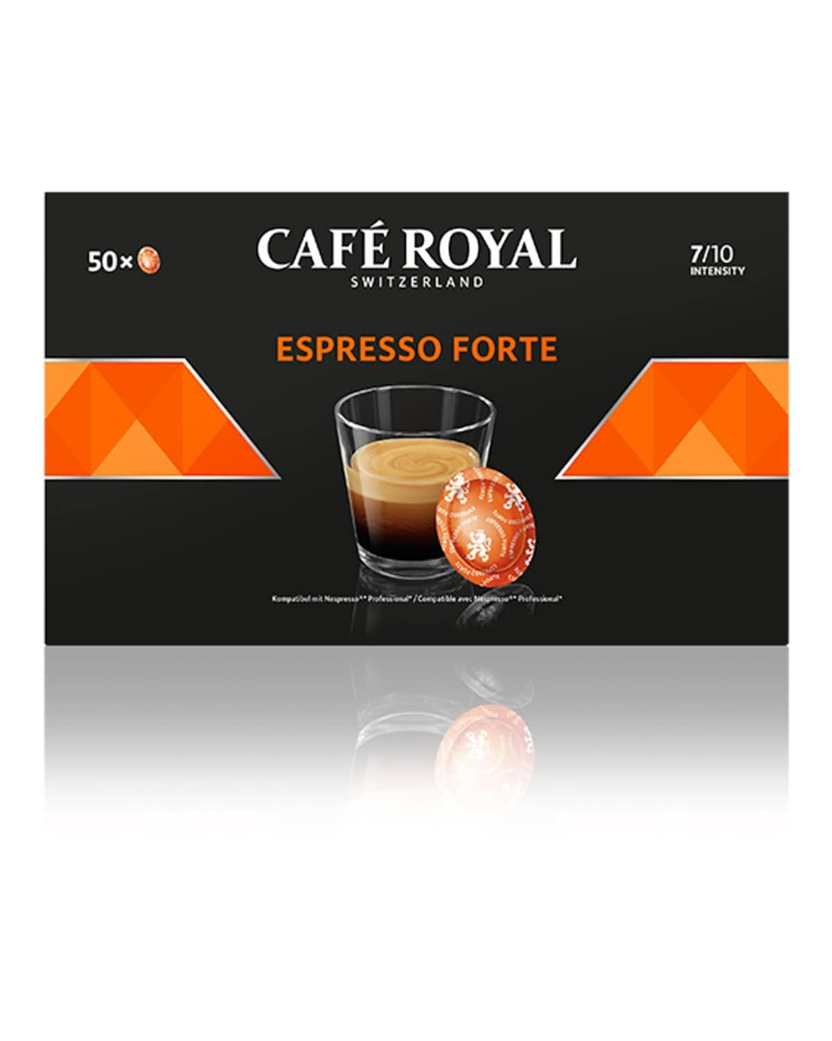 Espresso Forte 50 cápsulas para máquina Nespresso profesional - Intensidad 7/10 - UTZ-zertifiziert & Espresso Decaffeinato 50 cápsulas para máquina Nespresso profesional - Intensidad 7/10
