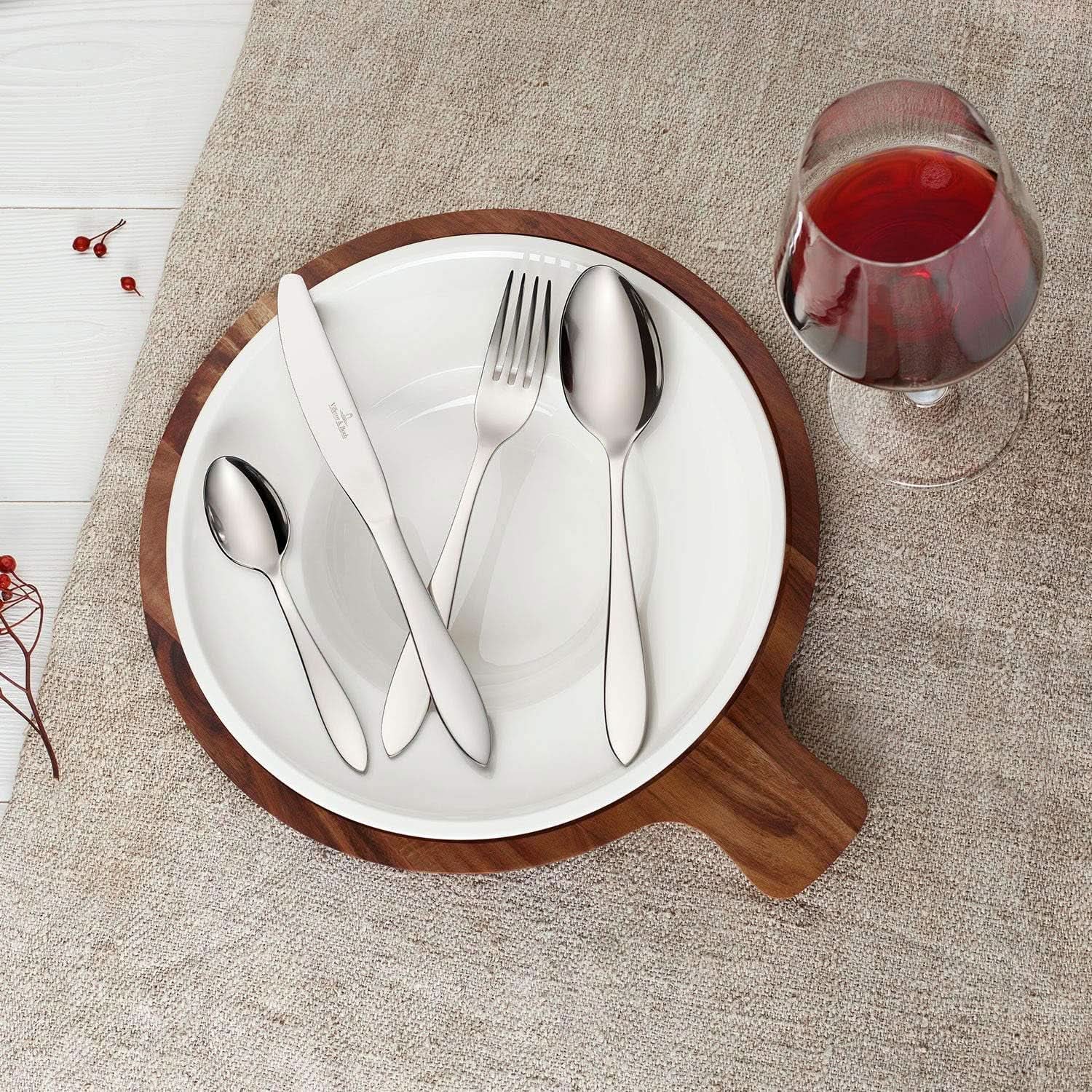 Villeroy & Boch - Cubertería Arthur 24 o 30 piezas, 6 personas Naty Shop