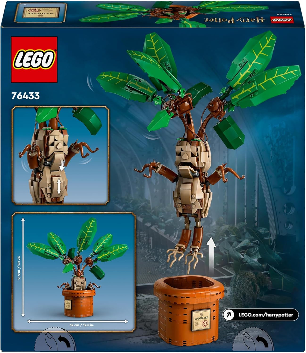 LEGO Harry Potter Planta de poción mágica: Mandrágora, juguete de planta en maceta, regalo mágico para niñas, niños y todos los fanáticos, juego imaginativo para niños, decoración del hogar 76433 Juegos de construcción Besuche den LEGO-Store