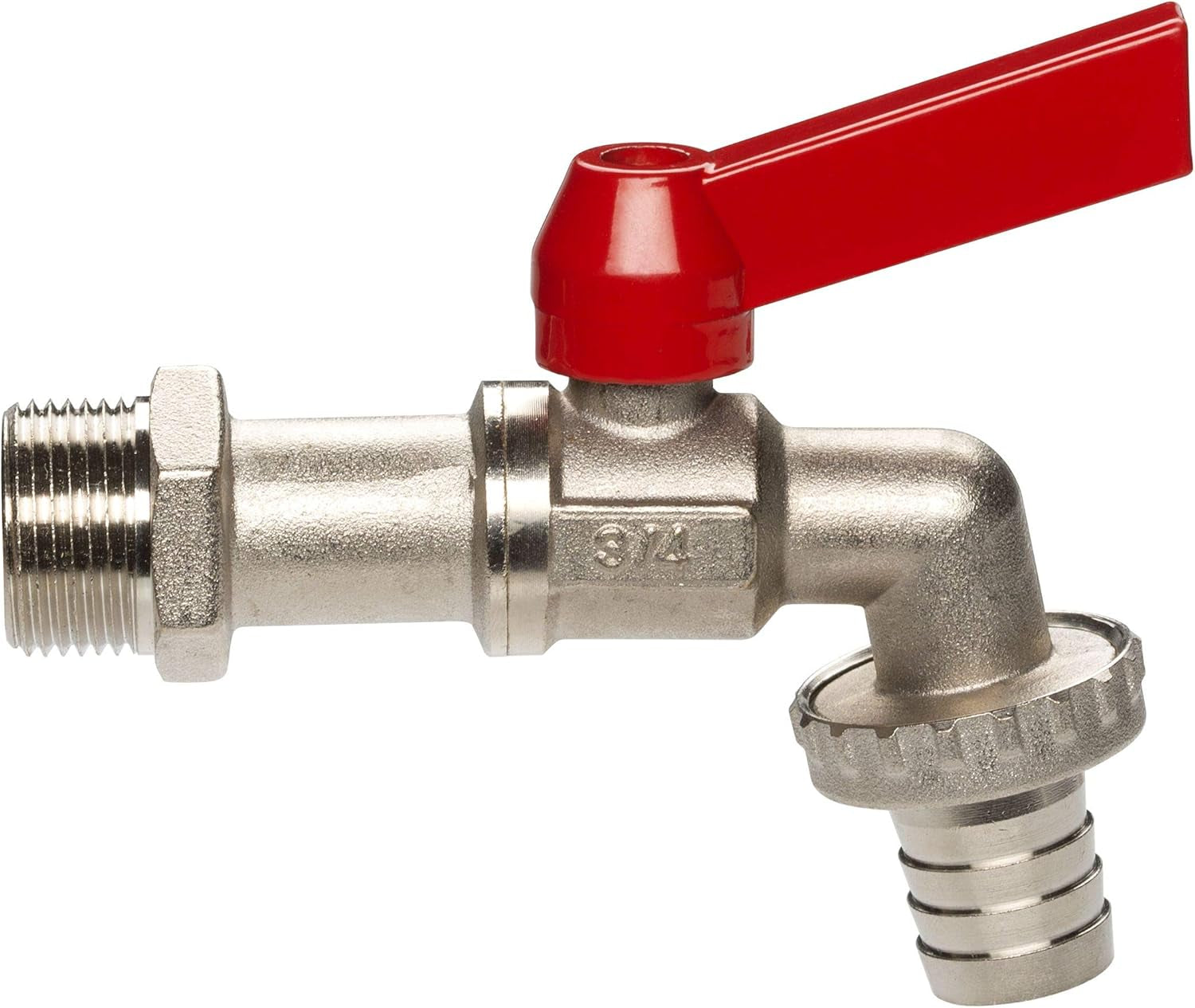 Válvula de bola Gardena: válvula para interior y exterior, rosca de 33,3 mm (G 1 pulgada), para mangueras de 19 mm (3/4 pulgada) (7333-20)