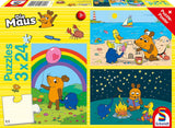 Schmidt Spiele 56212 Mouse Good Friends Puzzle de 3x24 piezas para niños Puzzle azul Naty Shop Título predeterminado