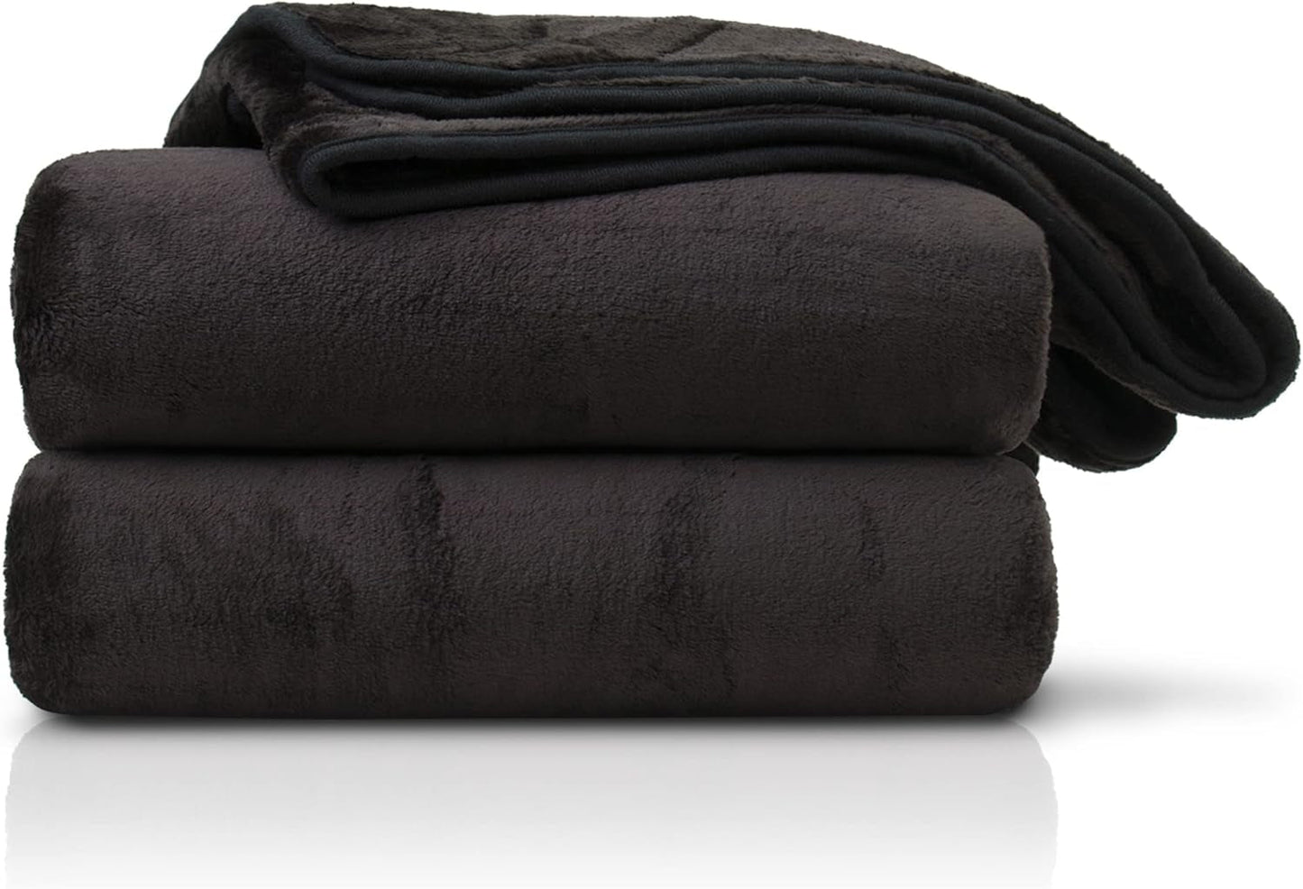 Amago - Cómoda manta, aspecto cachemira, 180 X 220 cm - Negro Beds and Blankets Besuche den Gözze-Store Default title