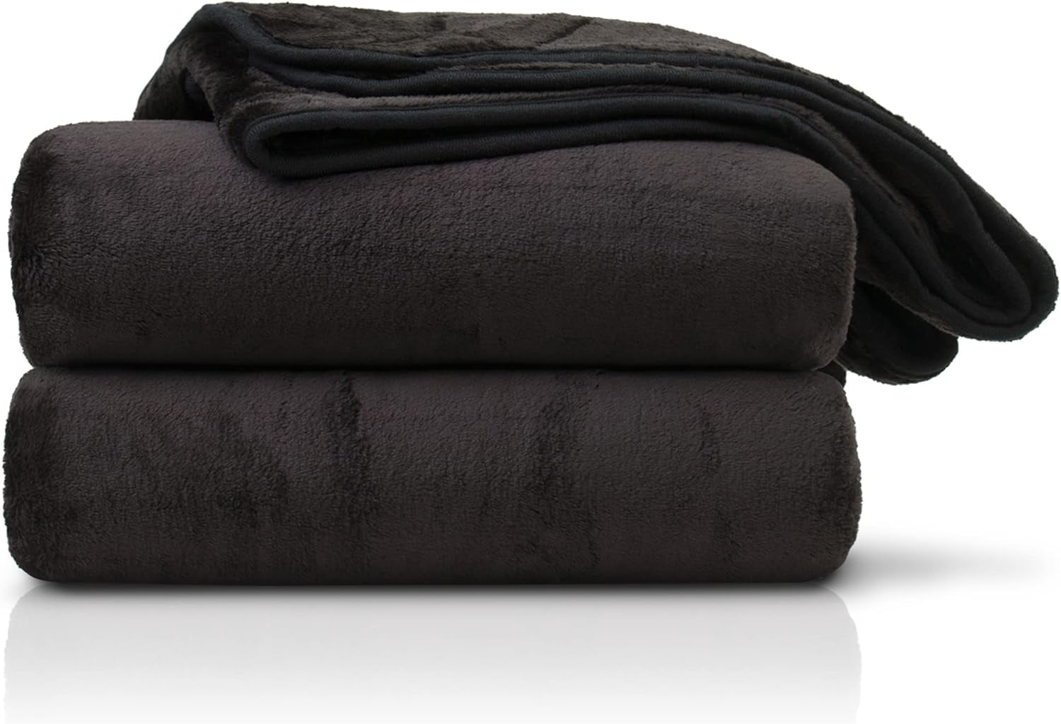 Amago - Cómoda manta, aspecto cachemira, 180 X 220 cm - Negro Beds and Blankets Besuche den Gözze-Store Default title