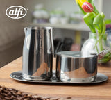 SET DE LECHE Y AZÚCAR Set de leche y azúcar de acero inoxidable pulido de alta calidad alfi, diseño elegante, apto para lavavajillas, duradero