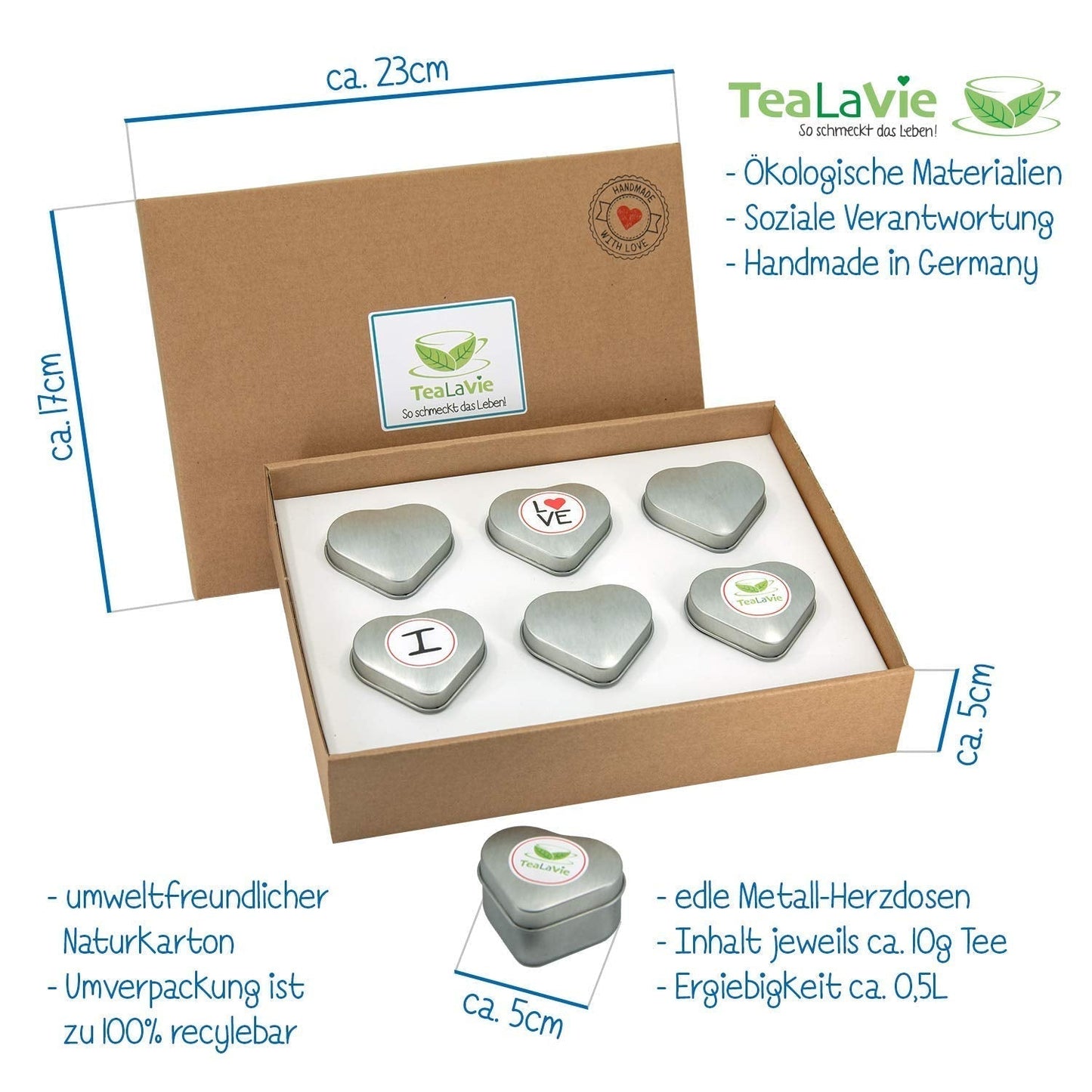Tealavie Juego de regalo de 6 tés de frutas (60 g) Juego de muestra Caja de regalo Ideas de regalos de agradecimiento para mujeres colegas Día de la madre 2024