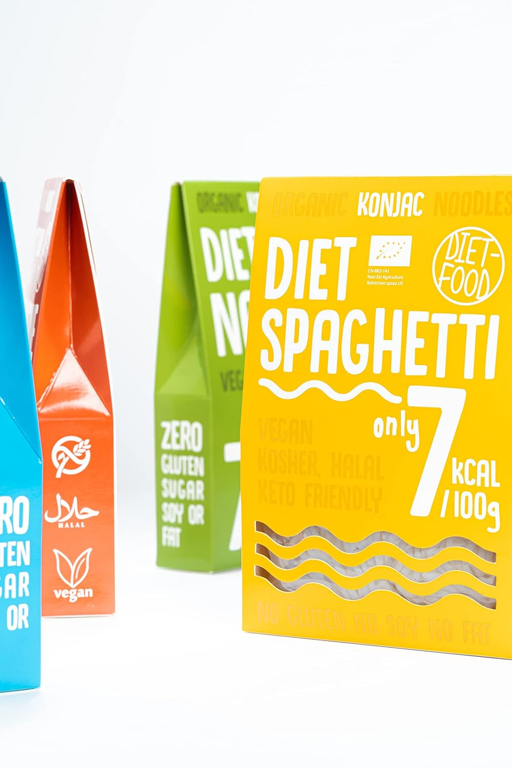 Fettuccine Konjac Noodles Bio Shirataki Diet-Food - 300g, bajo en carbohidratos, sin azúcar, ceto, vegano, bajo en calorías, sin gluten y sin huevo, elaborado con harina de Konjac