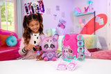 Jajaja ¡Sorpresa! Disfraz de preadolescente, aros sorpresa, linda muñeca de moda con disfraz inflable de panda morado y muchas sorpresas, incluida moda y accesorios geniales: ideal para niños a partir de 4 años