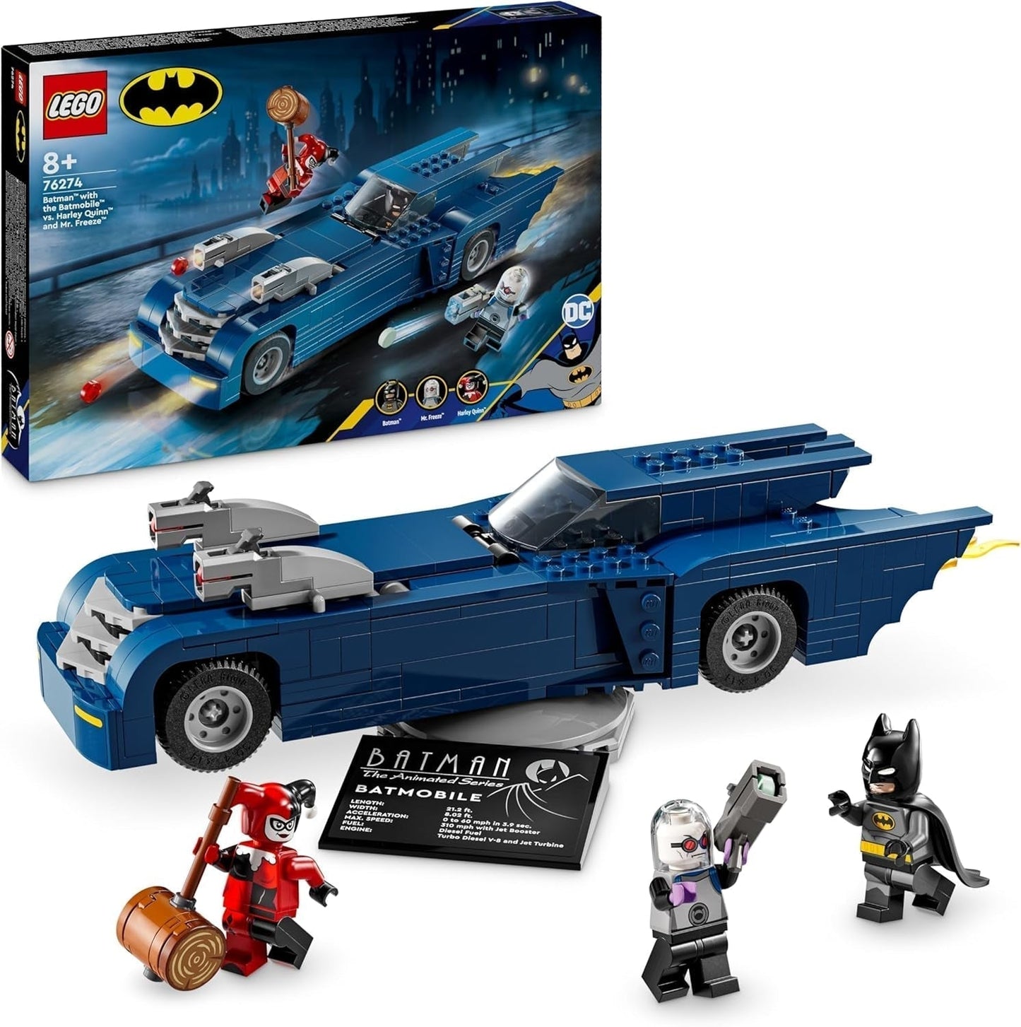 LEGO DC Batman: Batman en el Batimóvil vs. Coche de Juguete de Dibujos Animados Harley Quinn y Mr Freeze para Niños Regalo para Niños y Niñas 8 Años 76274 Juegos de Construcción Besuche den LEGO-Store Default Title