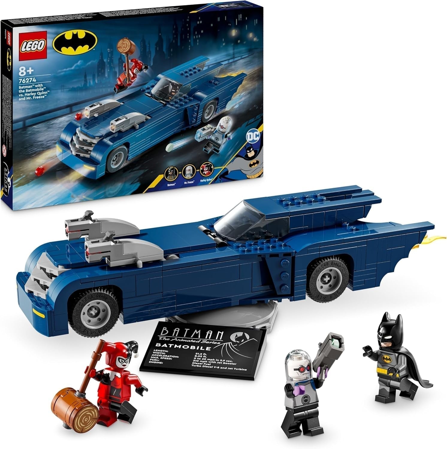 LEGO DC Batman: Batman en el Batimóvil vs. Coche de Juguete de Dibujos Animados Harley Quinn y Mr Freeze para Niños Regalo para Niños y Niñas 8 Años 76274 Juegos de Construcción Besuche den LEGO-Store Default Title