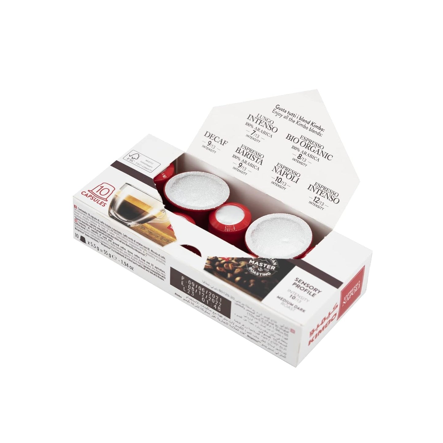 Napoli Kaffeekapseln, compatible con Nespresso, 10 Packungen mit 10 Kapseln (insgesamt 100 Kapseln)