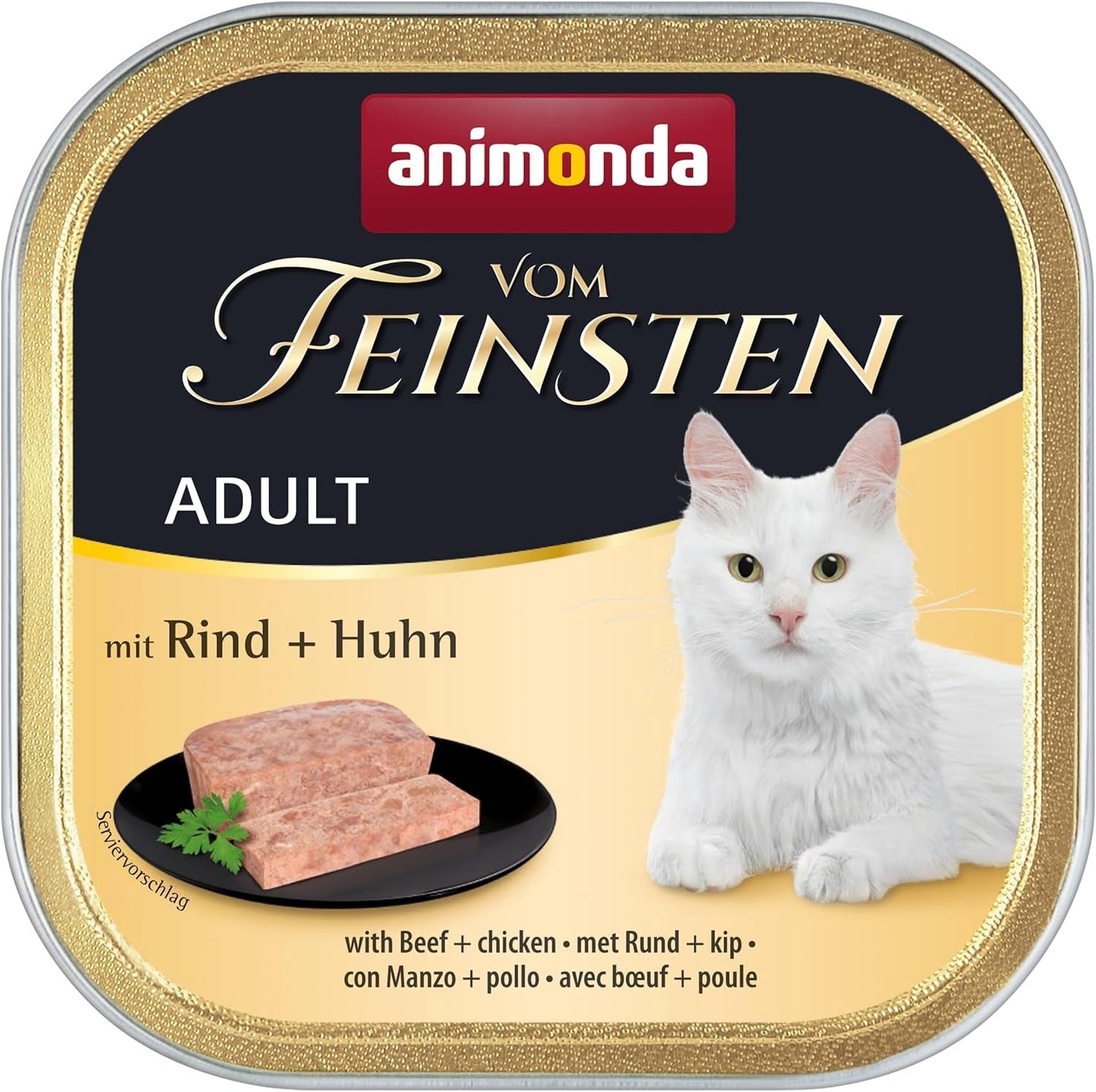 animonda Vom Feinsten Comida húmeda para gatos adultos, variedad de pollo, 6 x 100 g